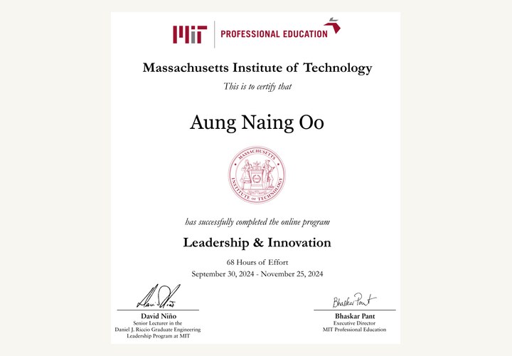 MIT Professional Education Leadership and Innovation certificate thumbnail